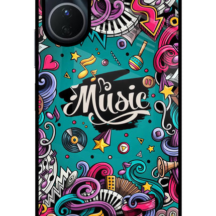 Music Graffiti Vivo T2x 5G Glass Case