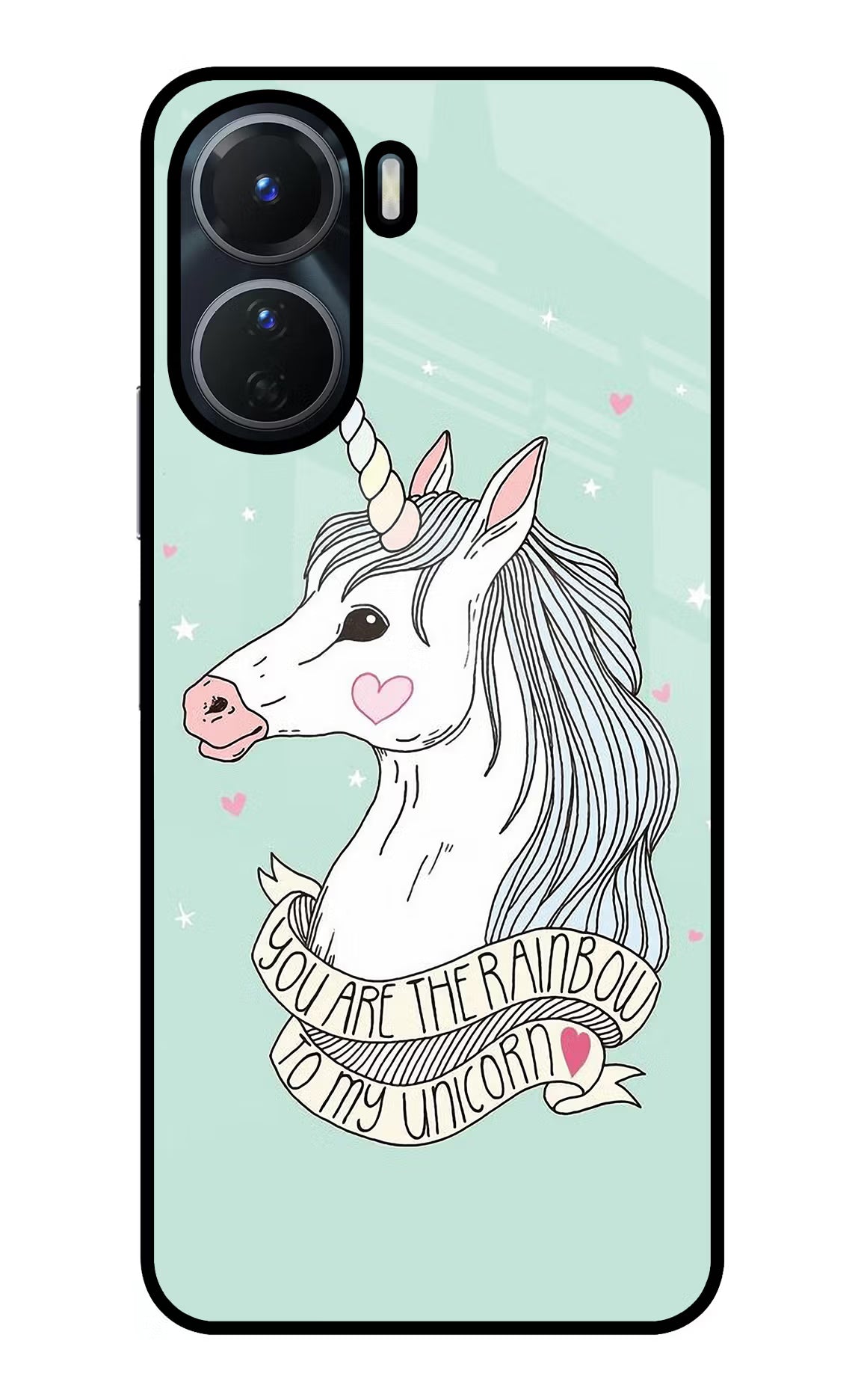 Unicorn Wallpaper Vivo T2x 5G Glass Case Back Cover by Casekaro
