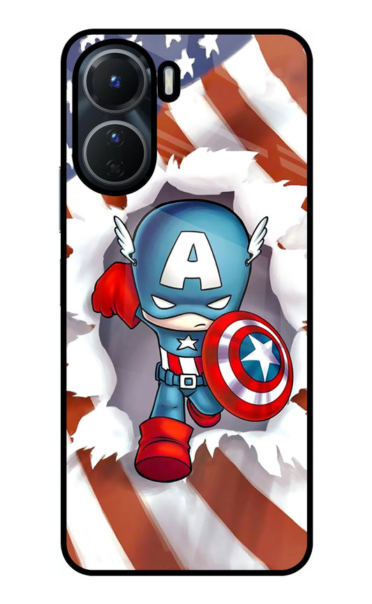Captain America Vivo T2x 5G Glass Case