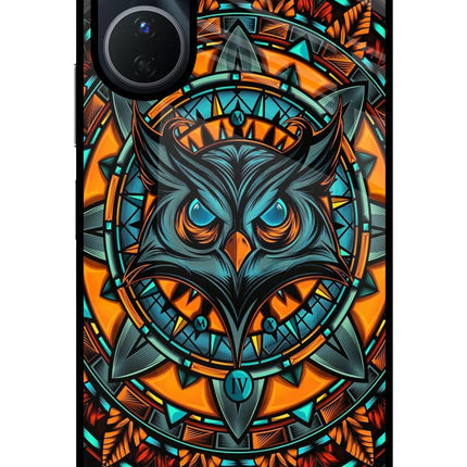 Angry Owl Art Vivo T2x 5G Glass Case Back Cover by Casekaro
