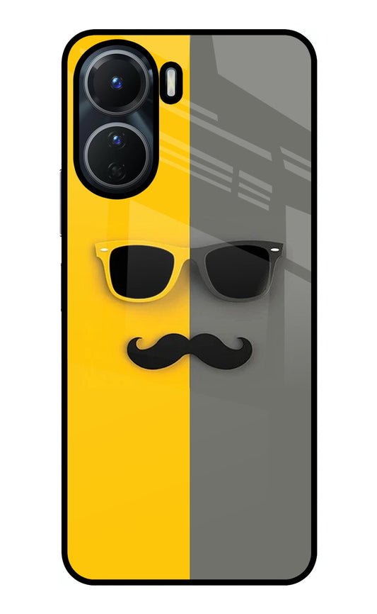 Sunglasses with Mustache Vivo T2x 5G Glass Case