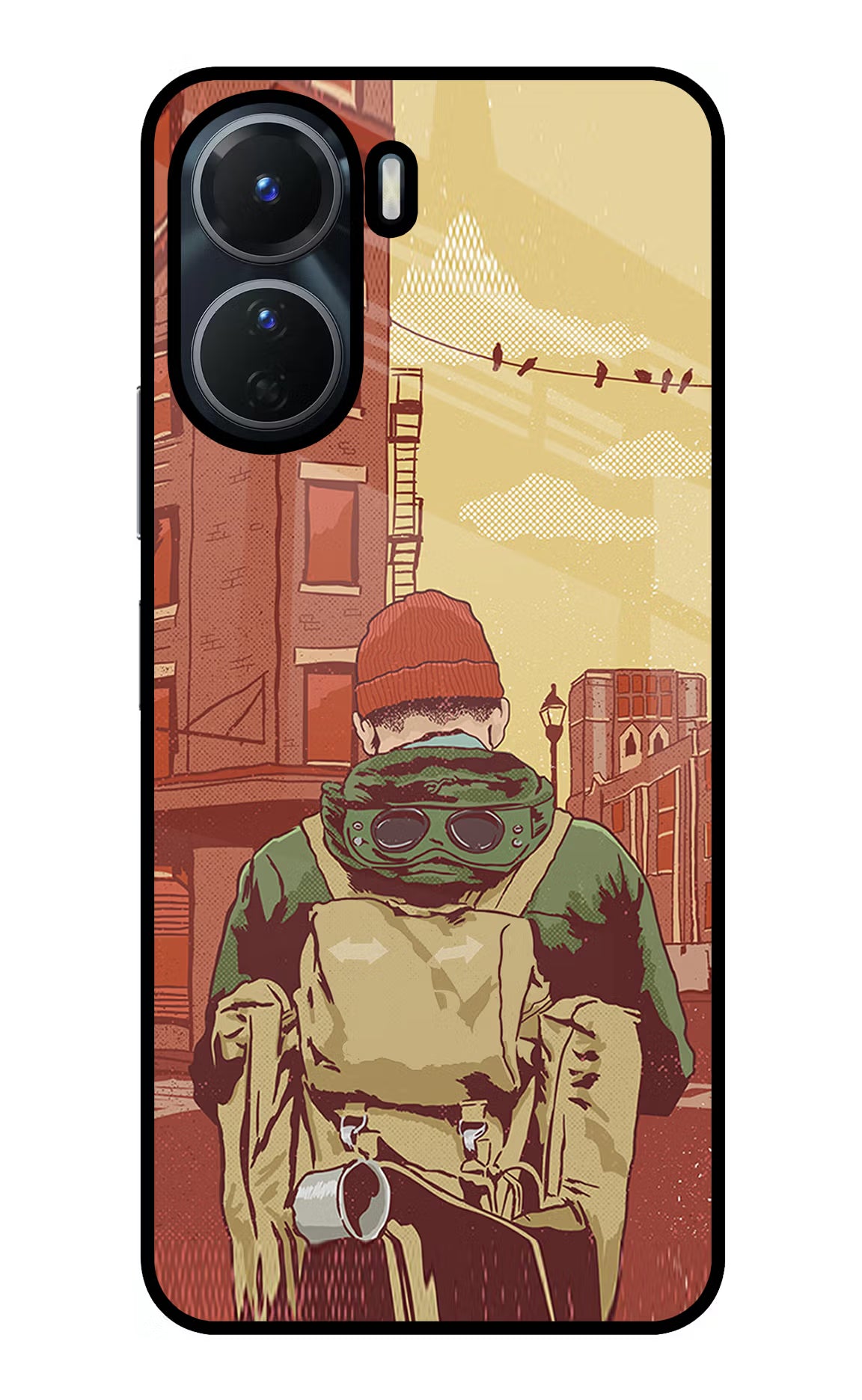 Adventurous Vivo T2x 5G Glass Case Back Cover by Casekaro