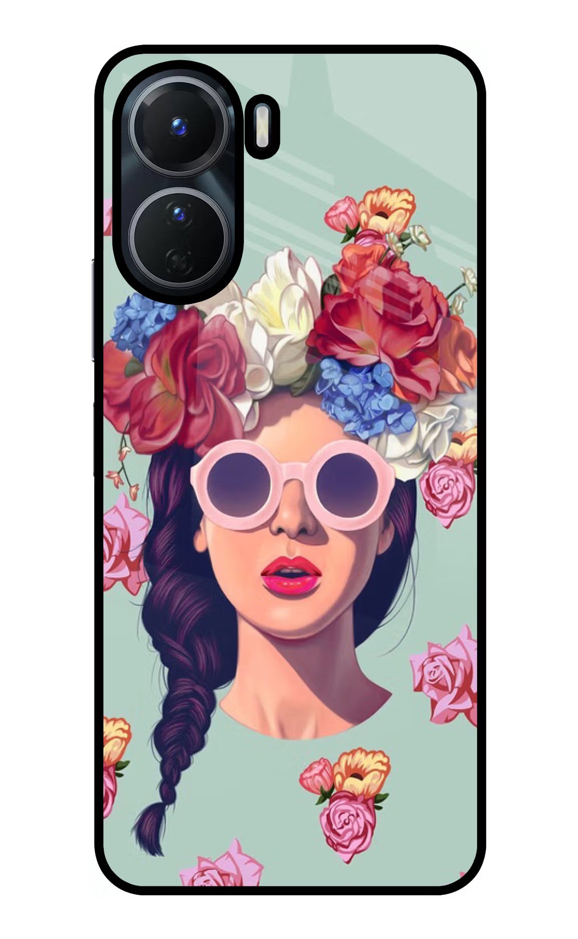 Pretty Girl Vivo T2x 5G Glass Case Back Cover by Casekaro