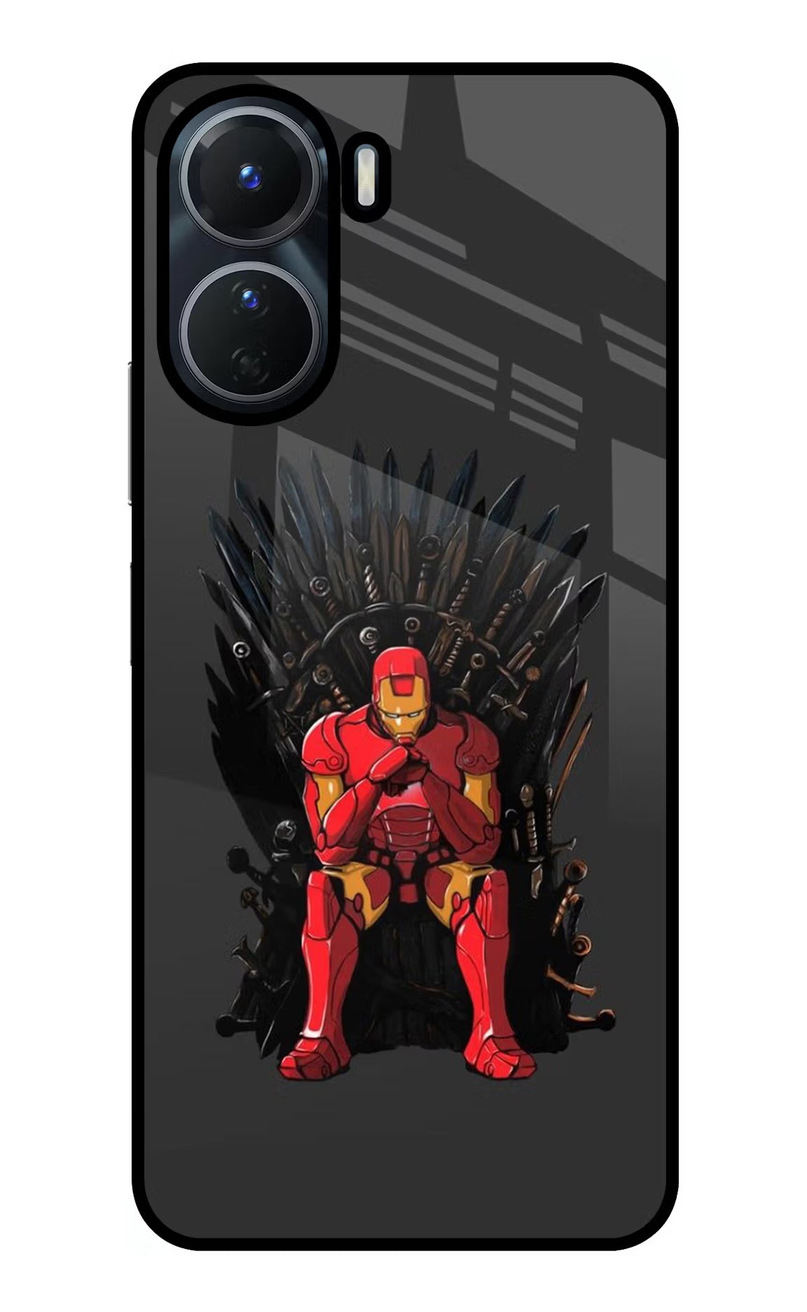 Ironman Throne Vivo T2x 5G Glass Case Back Cover by Casekaro