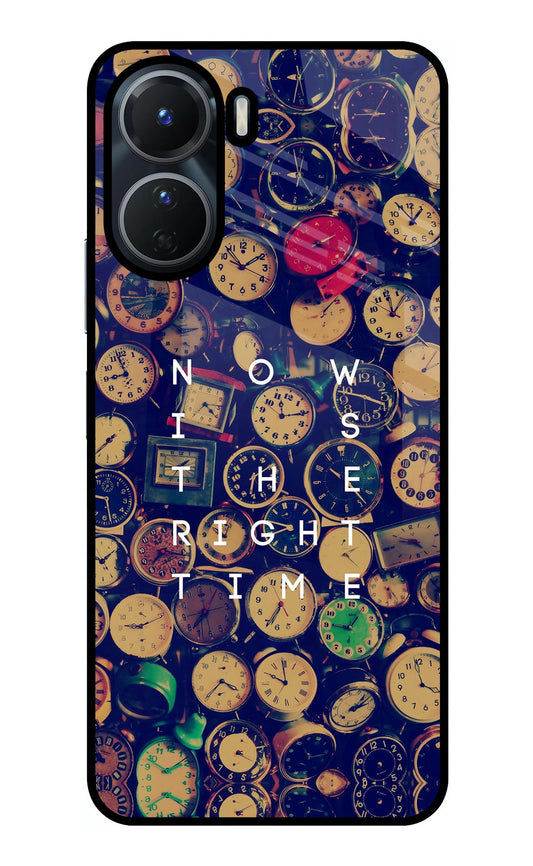 Now is the Right Time Quote Vivo T2x 5G Glass Case