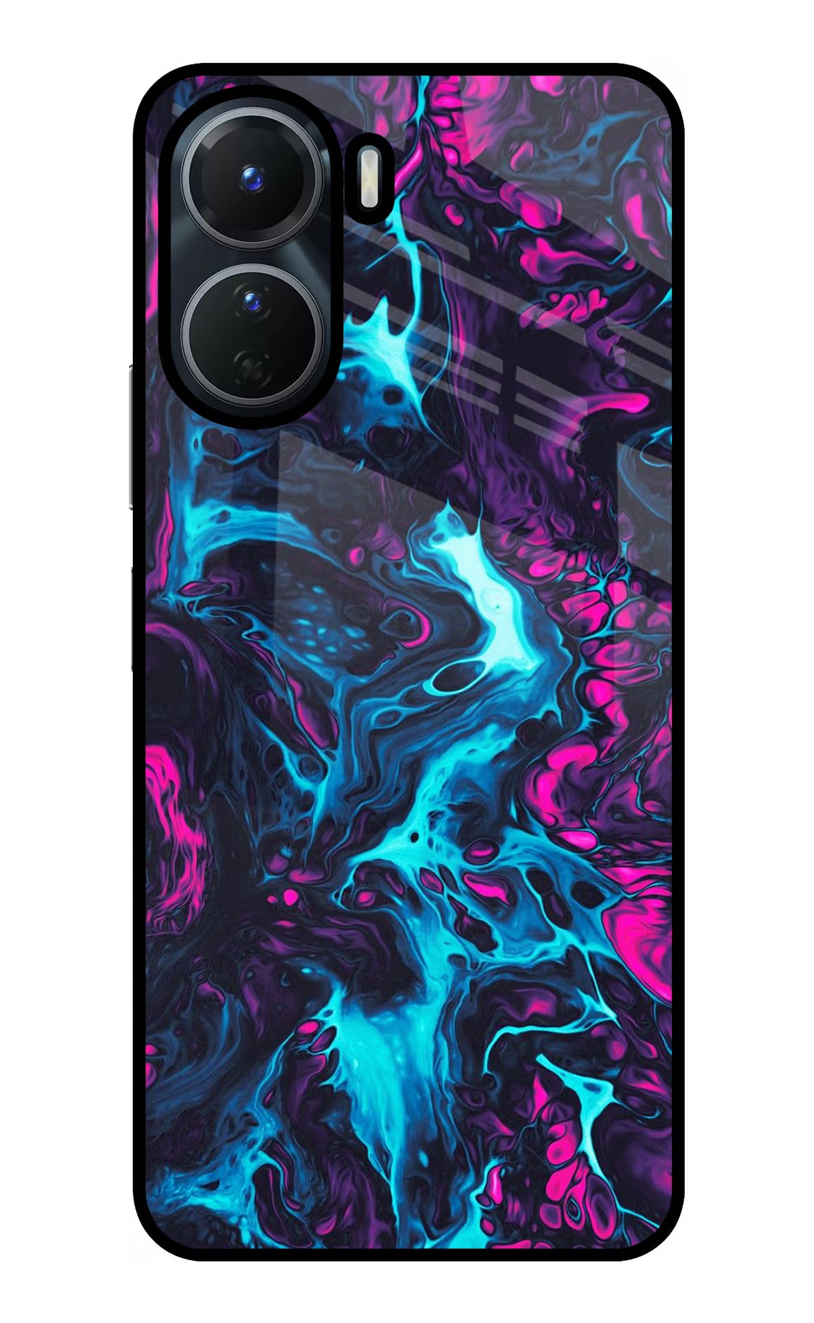 Abstract Vivo T2x 5G Glass Case Back Cover by Casekaro