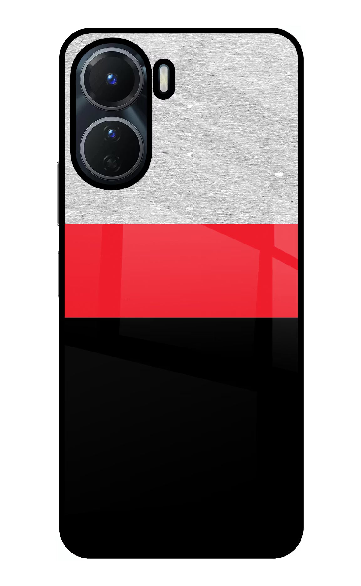 Tri Color Pattern Vivo T2x 5G Glass Case