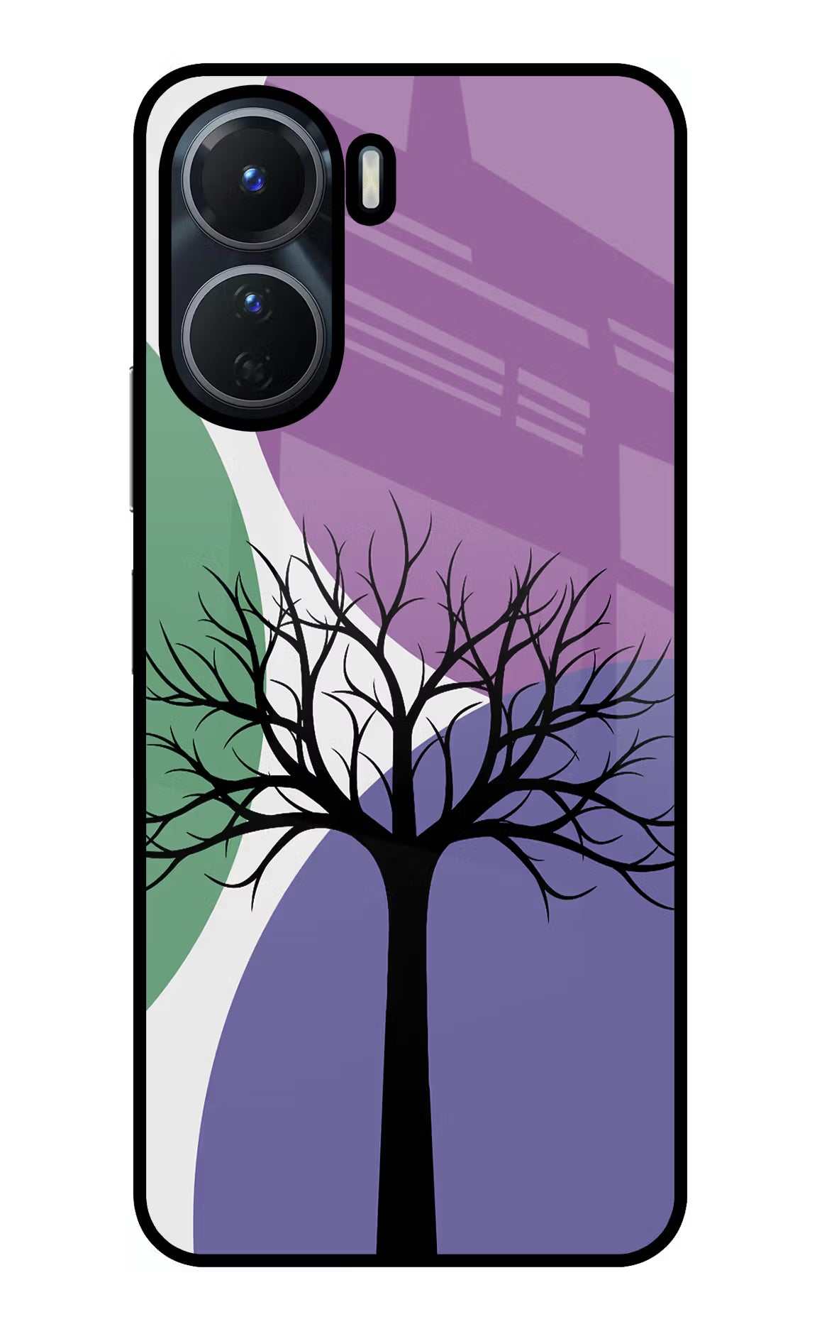 Tree Art Vivo T2x 5G Glass Case Back Cover by Casekaro