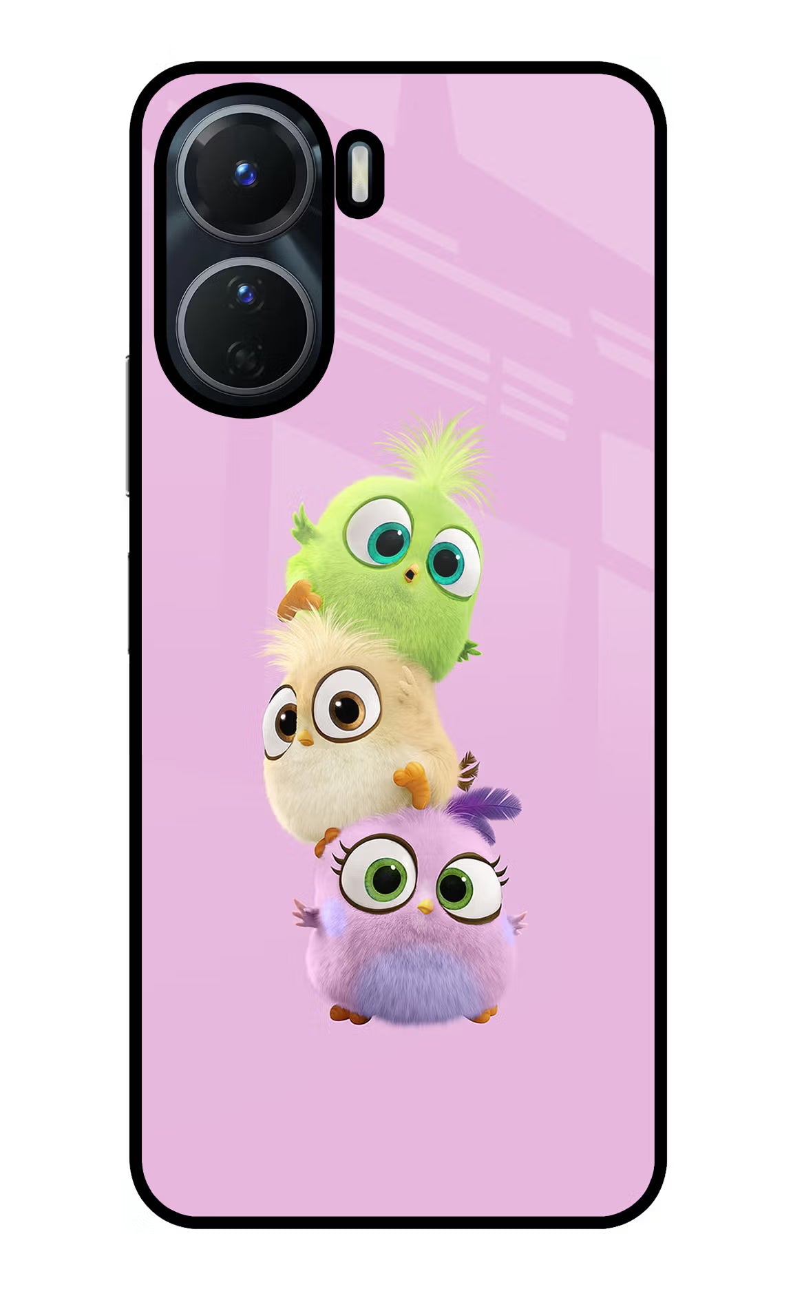 Cute Little Birds Vivo T2x 5G Glass Case Back Cover by Casekaro