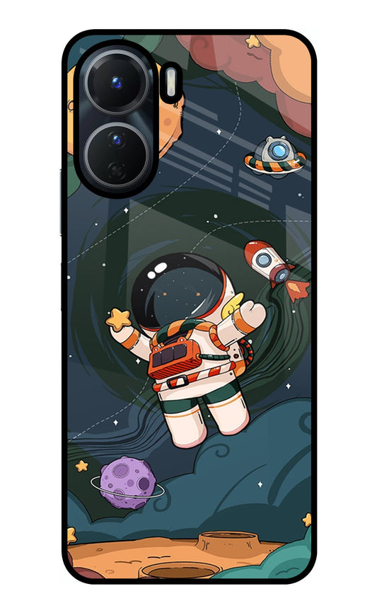 Cartoon Astronaut Vivo T2x 5G Glass Case