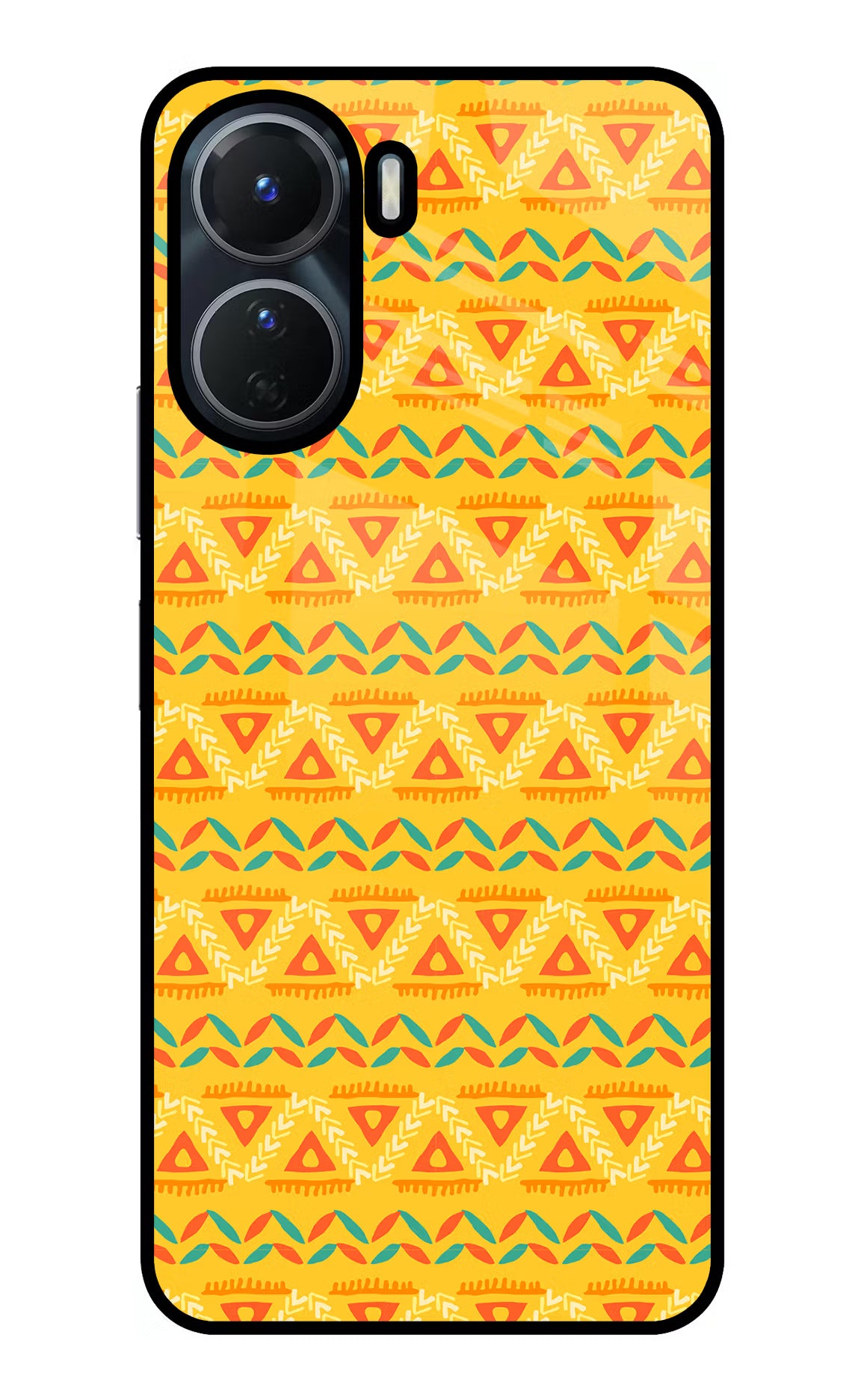Tribal Pattern Vivo T2x 5G Glass Case Back Cover by Casekaro