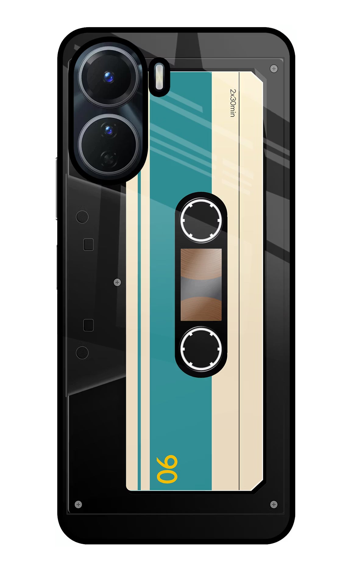 Cassette Vivo T2x 5G Glass Case Back Cover by Casekaro