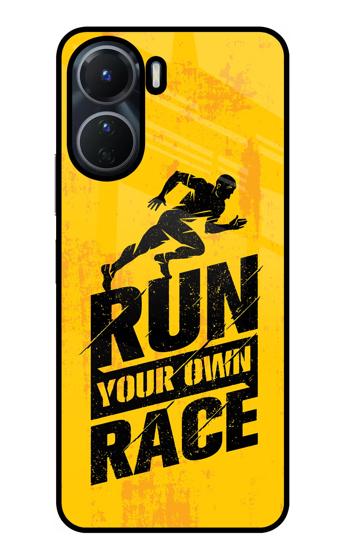 Run Your Own Race Vivo T2x 5G Glass Case Back Cover by Casekaro