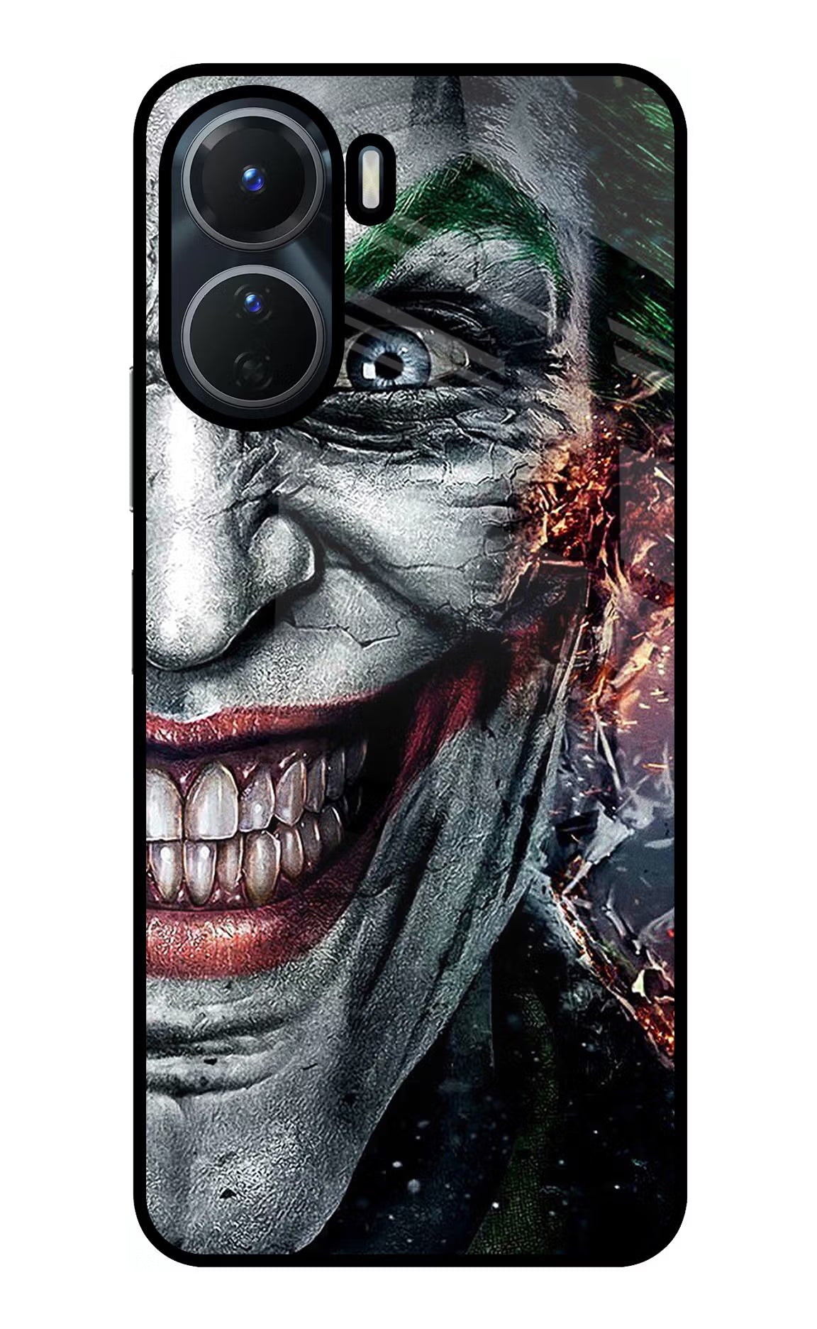 Joker Cam Vivo T2x 5G Glass Case Back Cover by Casekaro