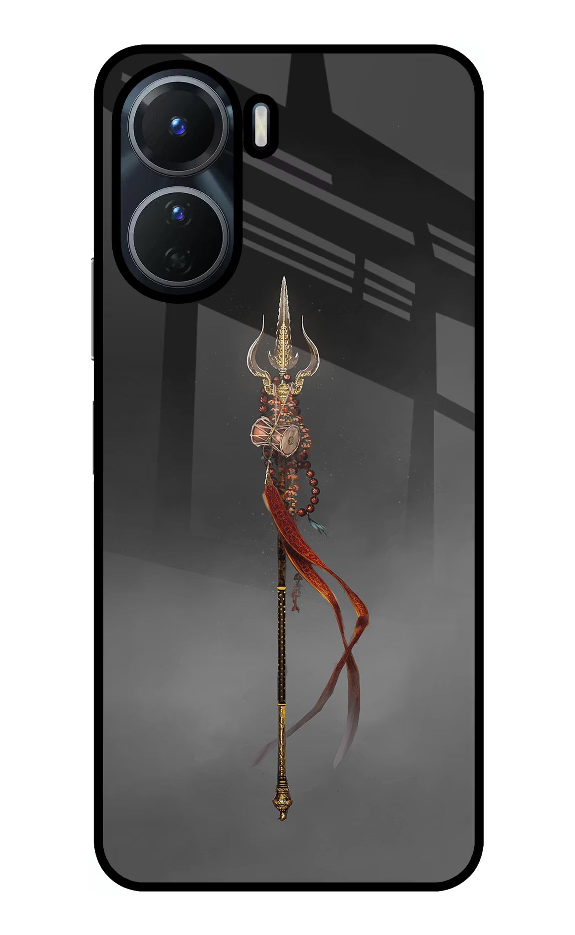 Shiv Trishul Vivo T2x 5G Glass Case Back Cover by Casekaro