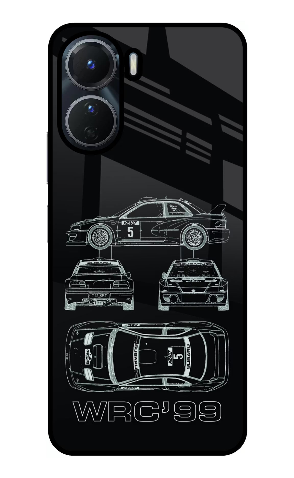 WRC'99 Vivo T2x 5G Glass Case Back Cover by Casekaro