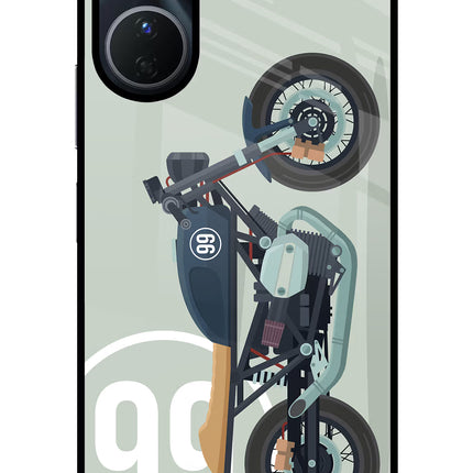 Classic Cafe Racer 99 Vivo T2x 5G Glass Case Back Cover by Casekaro