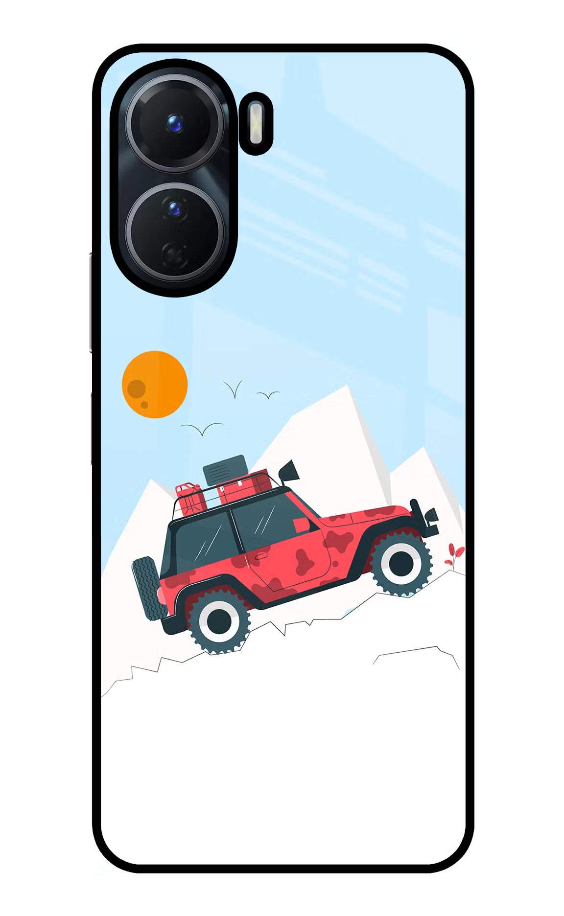 Mountain Trail Beast Vivo T2x 5G Glass Case Back Cover by Casekaro