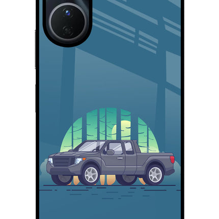 Retro Garage Vibe Vivo T2x 5G Glass Case