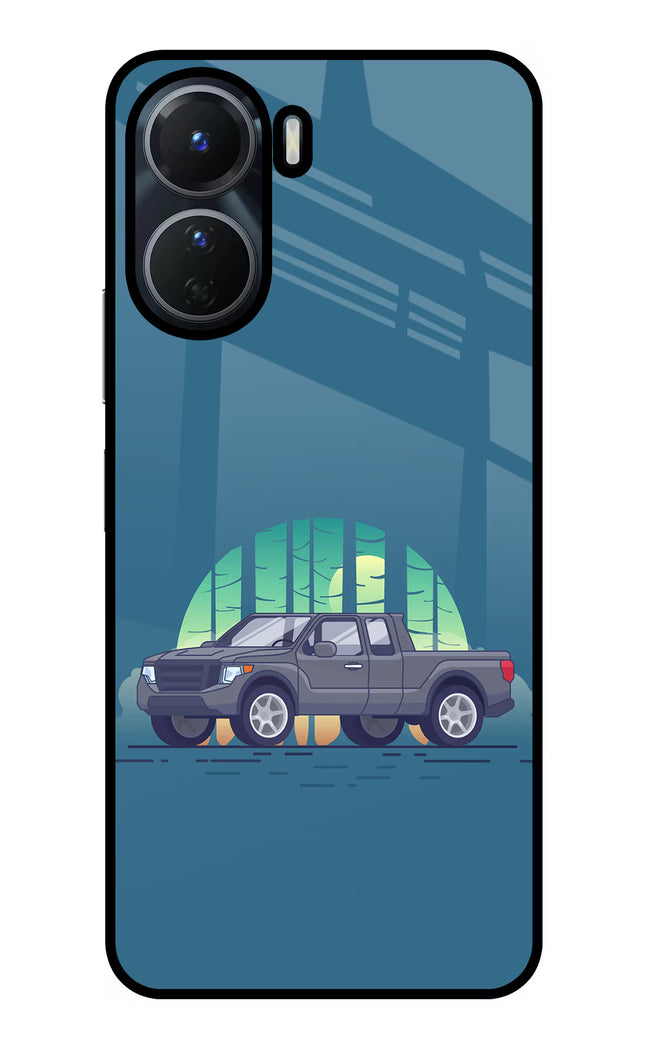 Retro Garage Vibe Vivo T2x 5G Glass Case