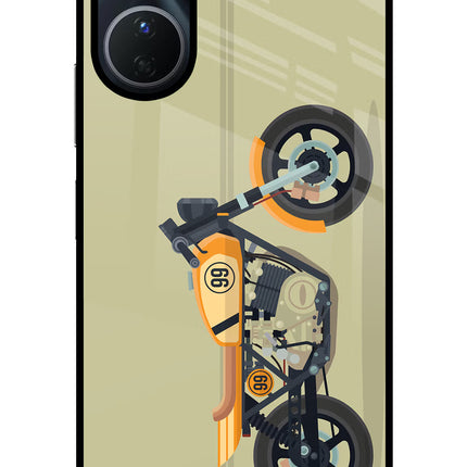Vertical Speedster Vivo T2x 5G Glass Case