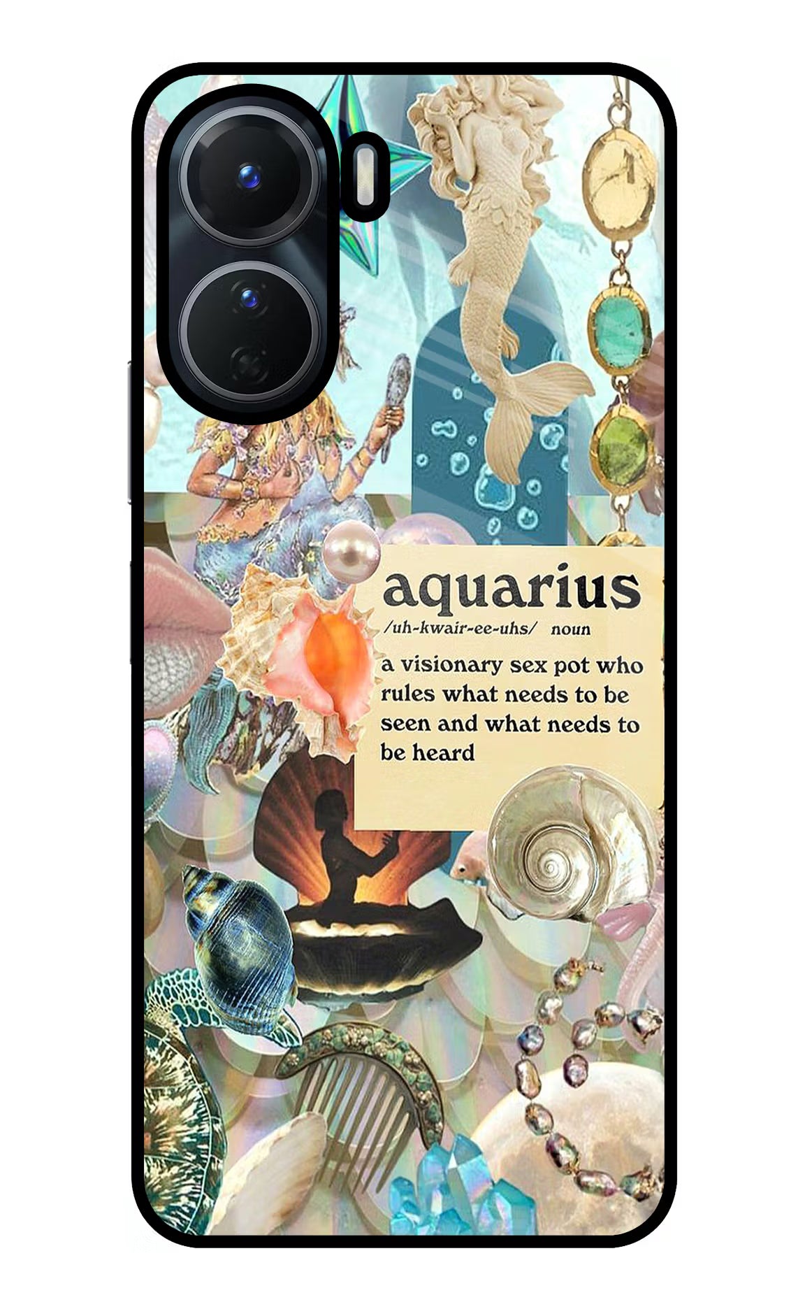 Aquarius Zodiac Vivo T2x 5G Glass Case