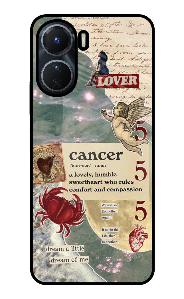 Cancer Zodiac Vivo T2x 5G Glass Case