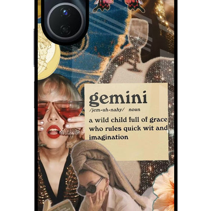 Gemini Zodiac Vivo T2x 5G Glass Case