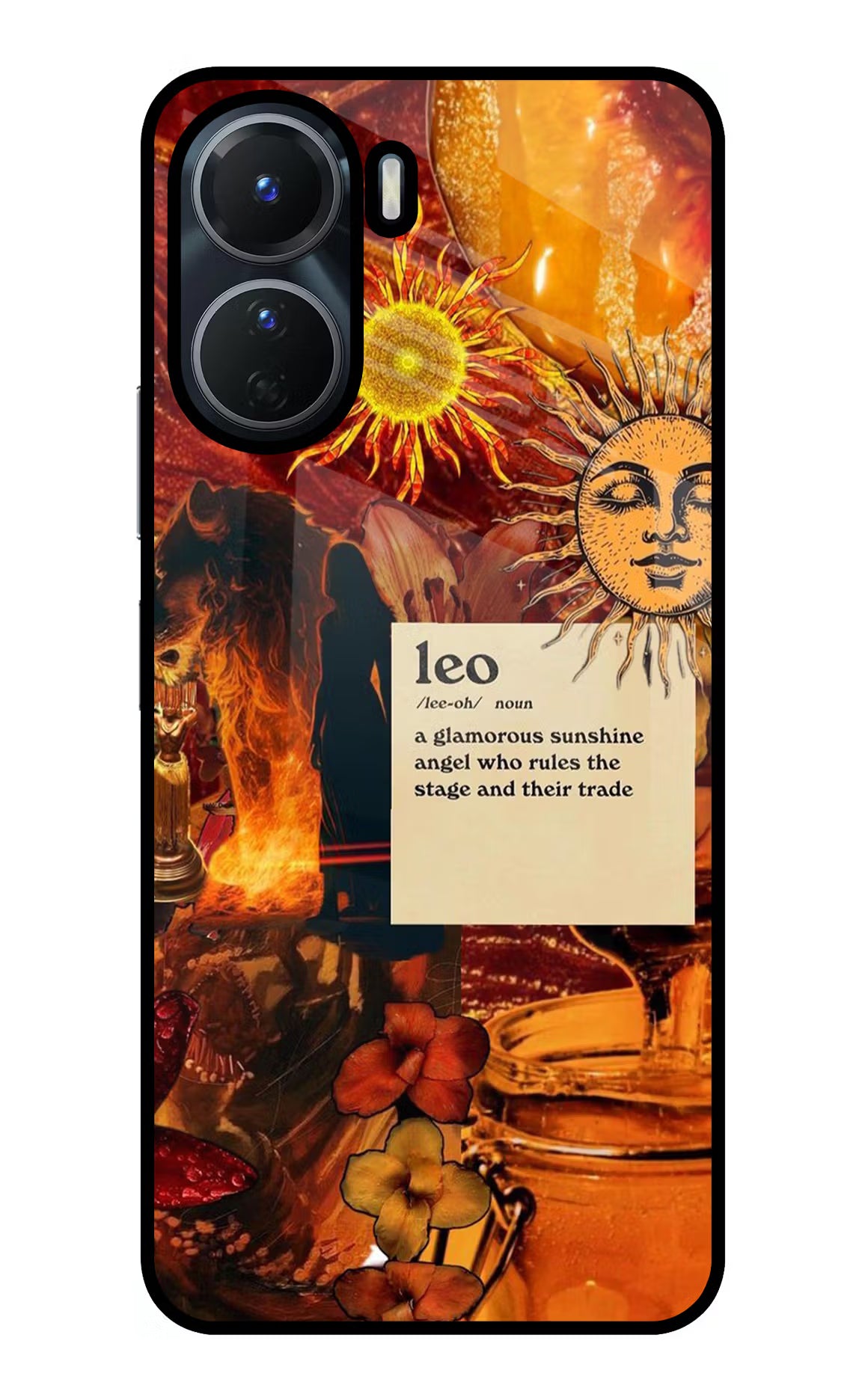 Leo Zodiac Vivo T2x 5G Glass Case