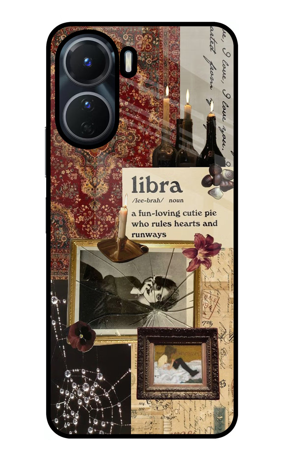 Libra Zodiac Vivo T2x 5G Back Cover, Glass case