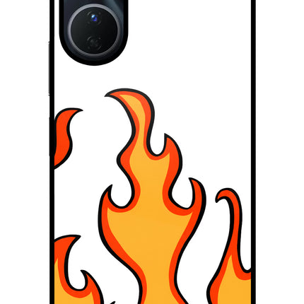Fired Up – White Vivo T2x 5G Glass Case