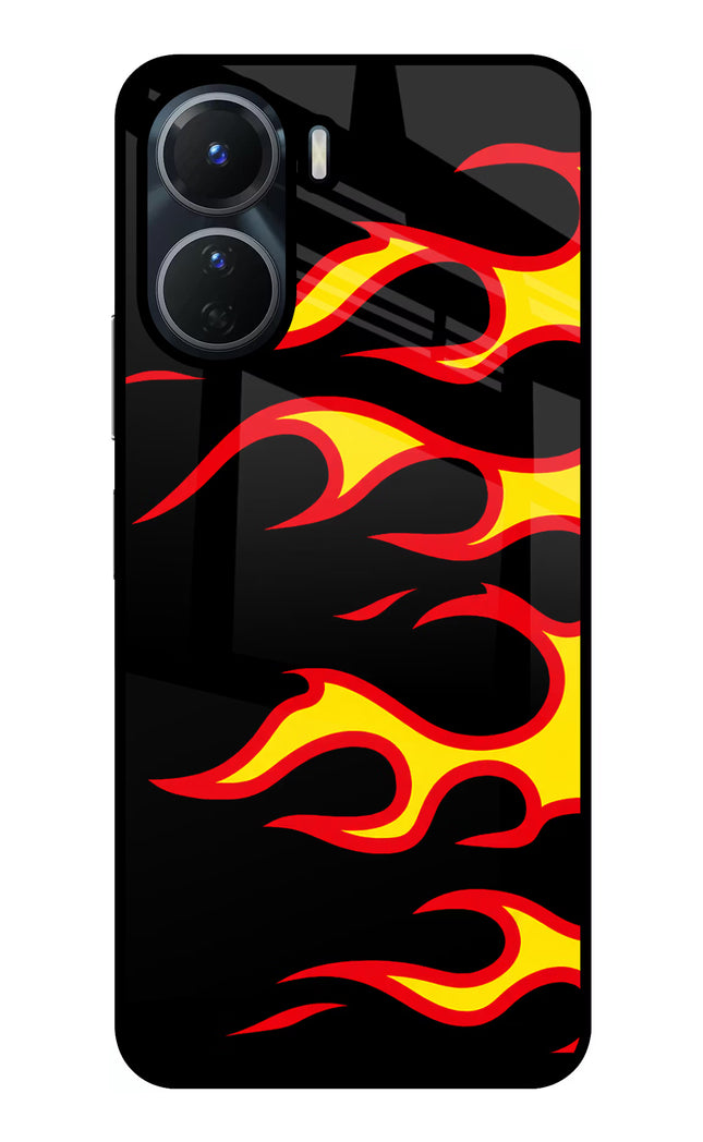 Side Sweep Flames Vivo T2x 5G Glass Case