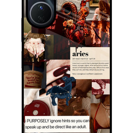 Zodiac Aries Vivo T2x 5G Glass Case