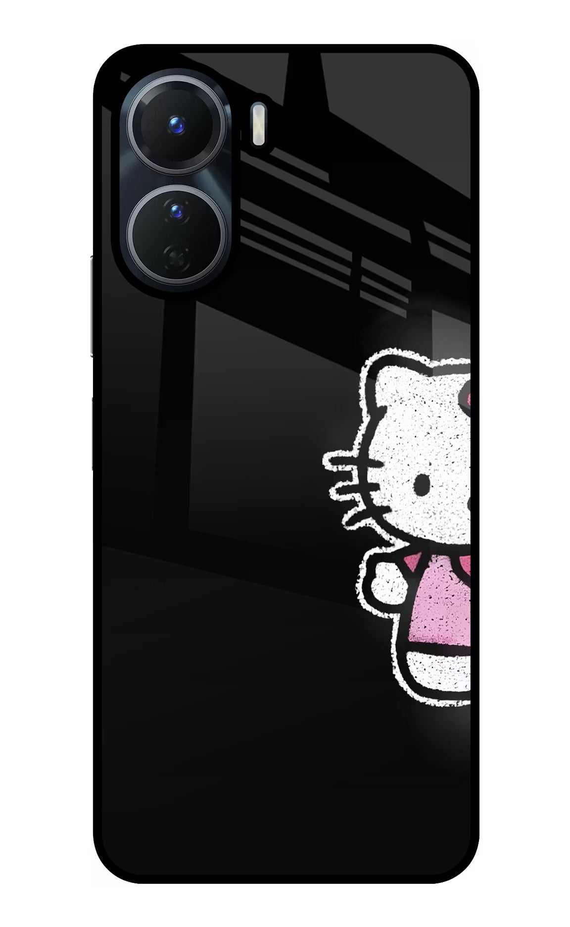 Kitty Charm Vivo T2x 5G Glass Case