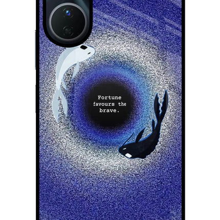 Dark Koi Vivo T2x 5G Glass Case Back Cover by Casekaro