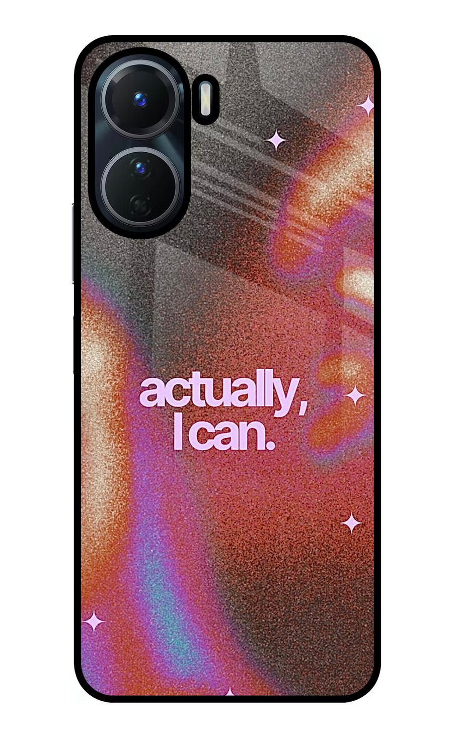Pink Aura Vivo T2x 5G Back Cover, Glass case