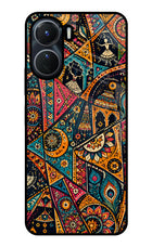 Folk Print Vivo T2x 5G Glass Case