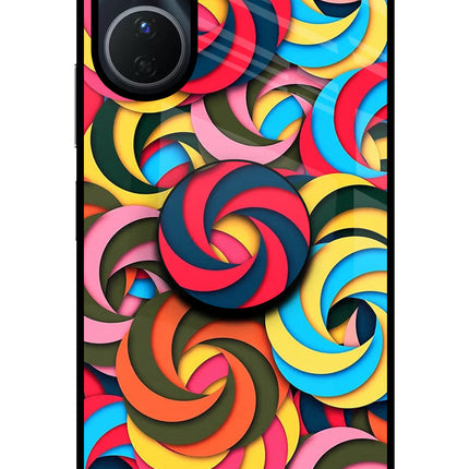 Spiral Pattern Vivo T2x 5G Pop Case by Casekaro