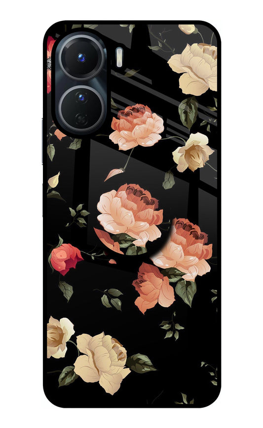 Flowers Vivo T2x 5G Glass Case