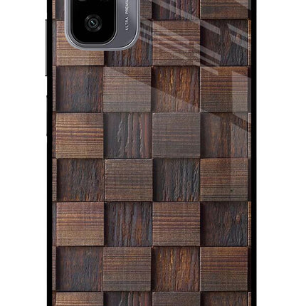 Wooden Cube Design Redmi Note 11 SE Glass Case Back Cover by Casekaro