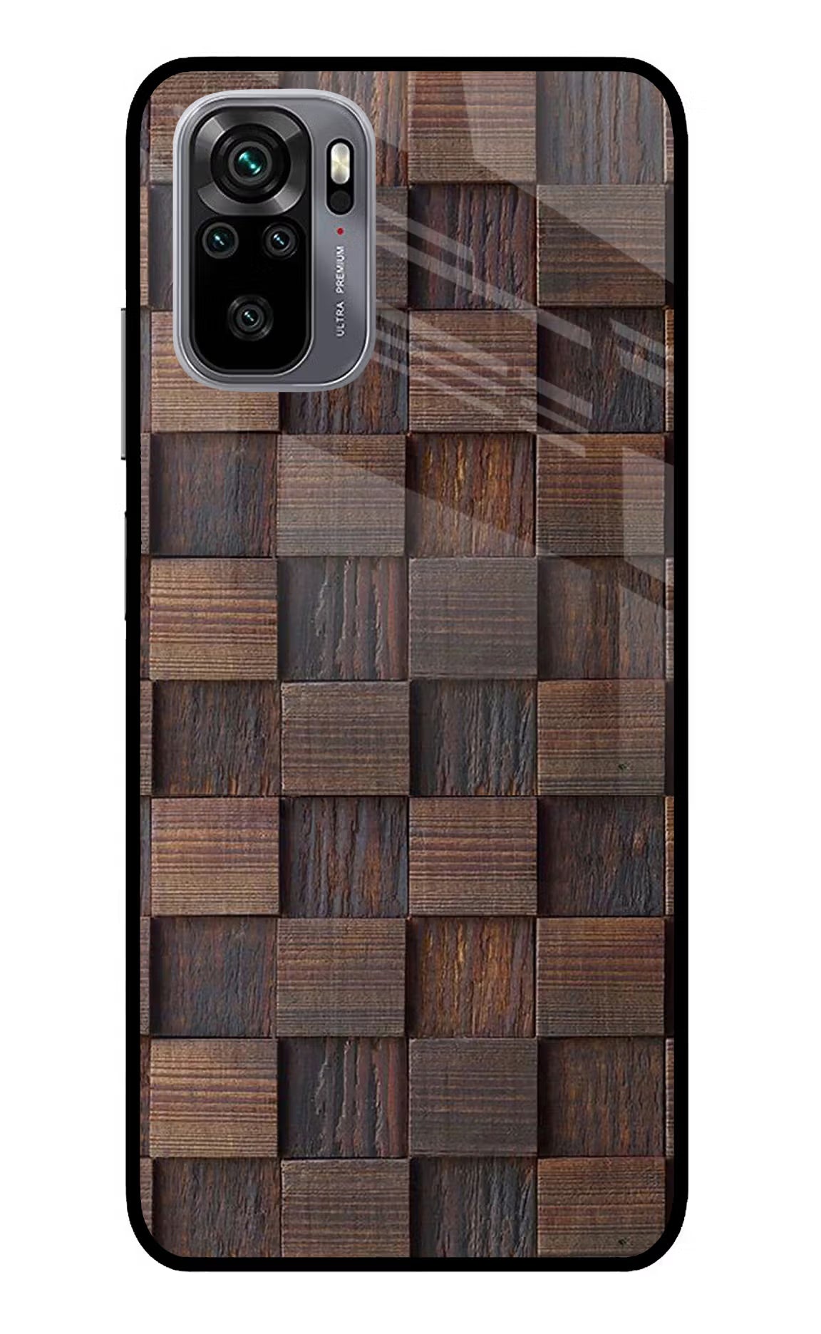 Wooden Cube Design Redmi Note 11 SE Glass Case Back Cover by Casekaro