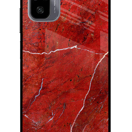 Red Marble Design Redmi Note 11 SE Glass Case Back Cover by Casekaro