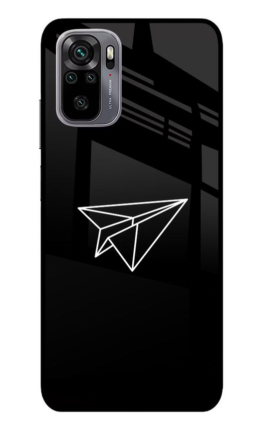 Paper Plane White Redmi Note 11 SE Glass Case