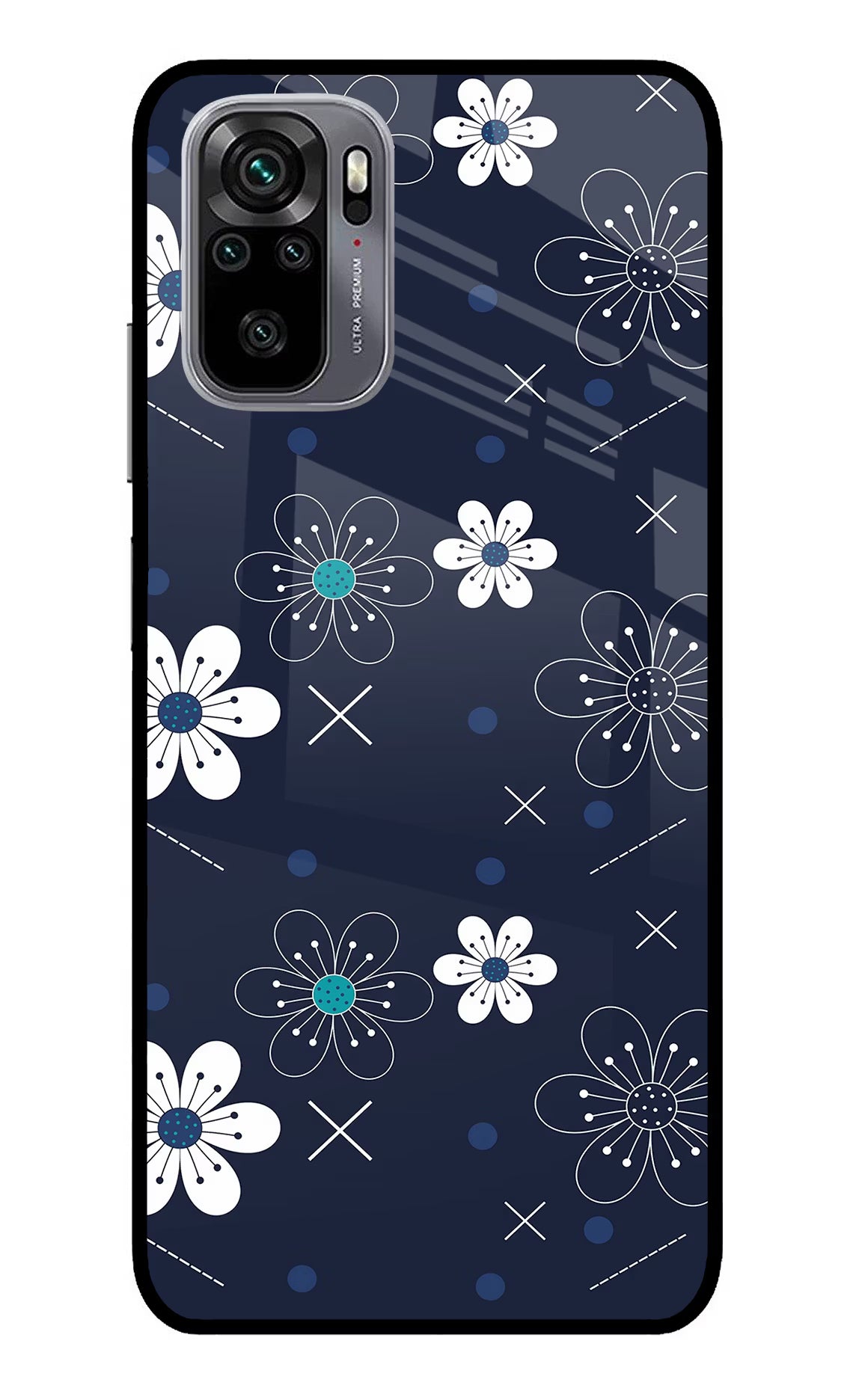 Flowers Redmi Note 11 SE Glass Case Back Cover by Casekaro