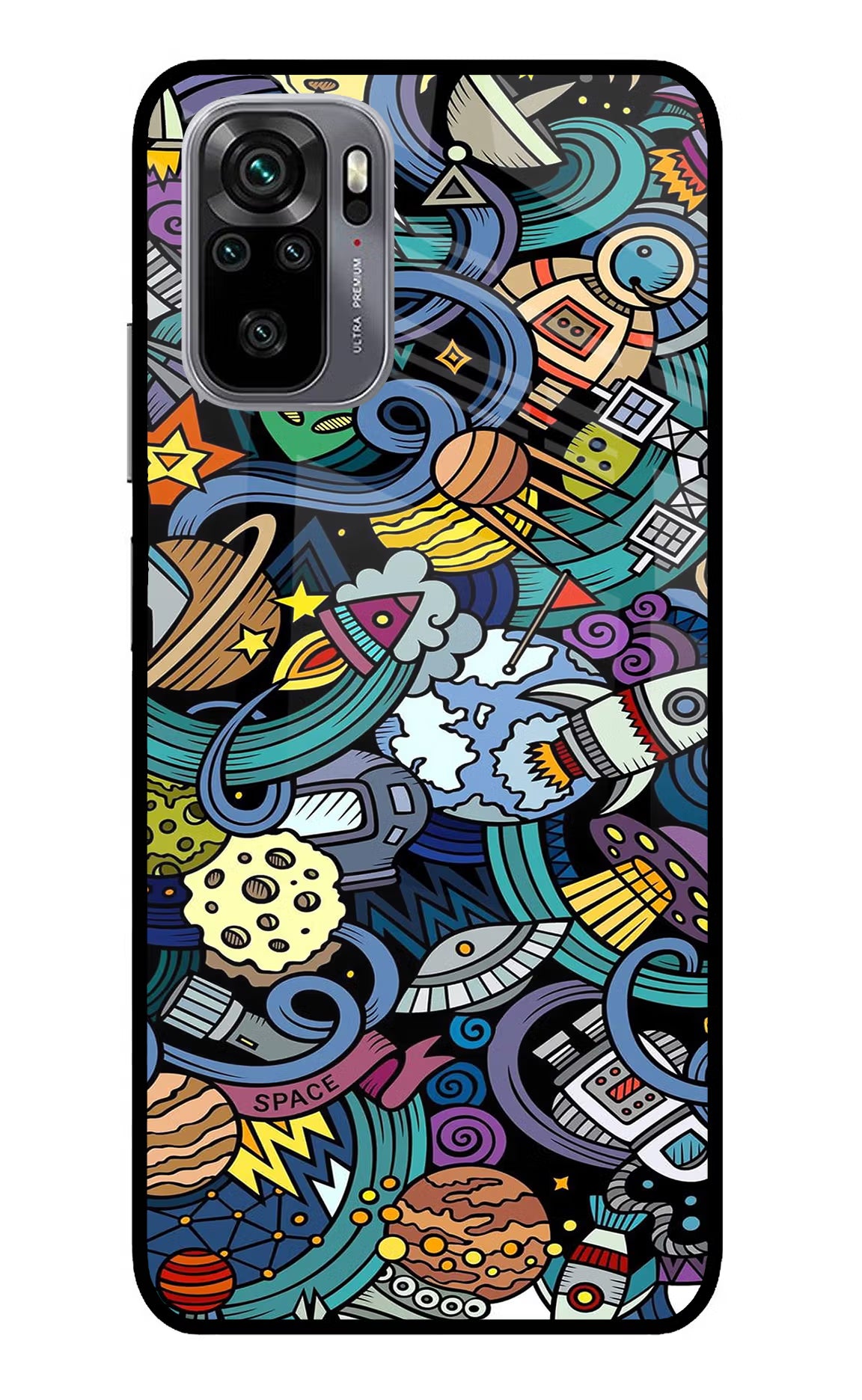 Space Abstract Redmi Note 11 SE Glass Case Back Cover by Casekaro
