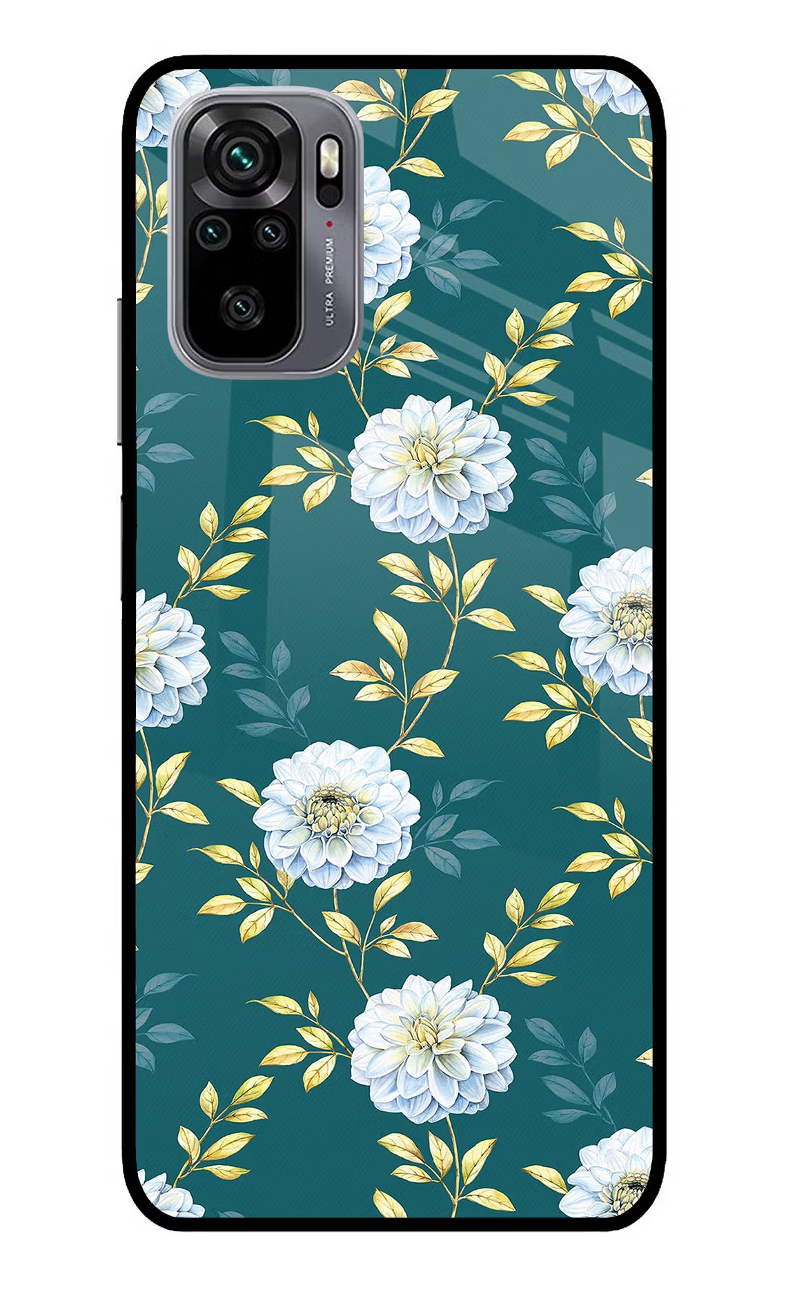 Flowers Redmi Note 11 SE Glass Case Back Cover by Casekaro
