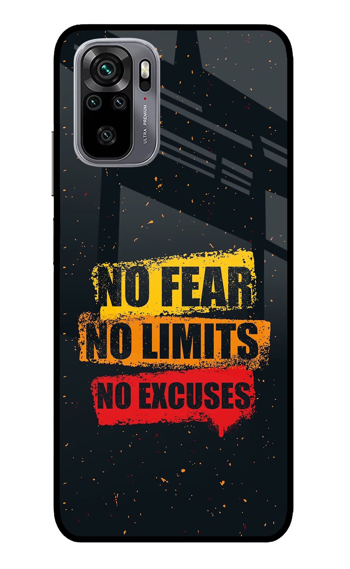 No Fear No Limits No Excuse Redmi Note 11 SE Glass Case