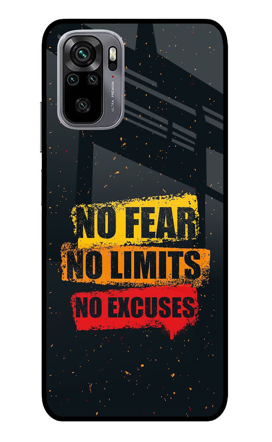 No Fear No Limits No Excuse Redmi Note 11 SE Glass Case