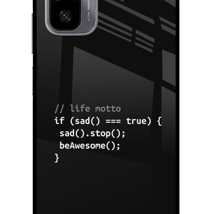 Life Motto Code Redmi Note 11 SE Glass Case