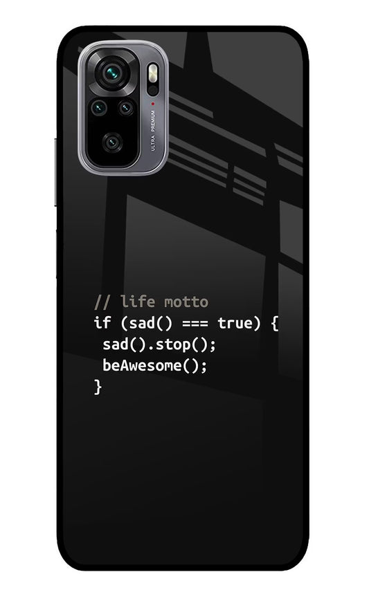 Life Motto Code Redmi Note 11 SE Glass Case